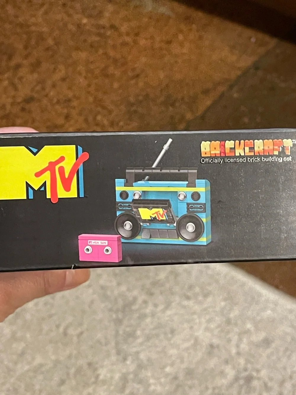 MTV Retro Boom Box Brick Set - Blue, Black & Pink Accents - 96 Piece Puzzle